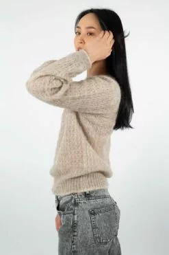 Second Female Brett Knit O-Neck - Parchment 12 Second Female Brett Knit O-Neck - Parchment -Second Female Salg 01.04 5403