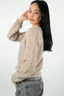 Second Female Brett Knit O-Neck - Parchment 11 Second Female Brett Knit O-Neck - Parchment -Second Female Salg 01.04 5404