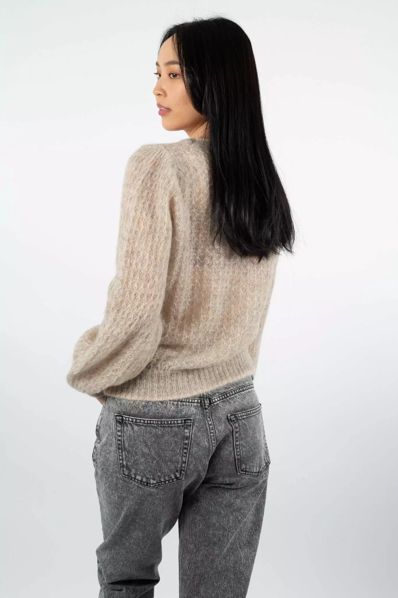 Second Female Brett Knit O-Neck - Parchment 7 Second Female Brett Knit O-Neck - Parchment - Bilde 7