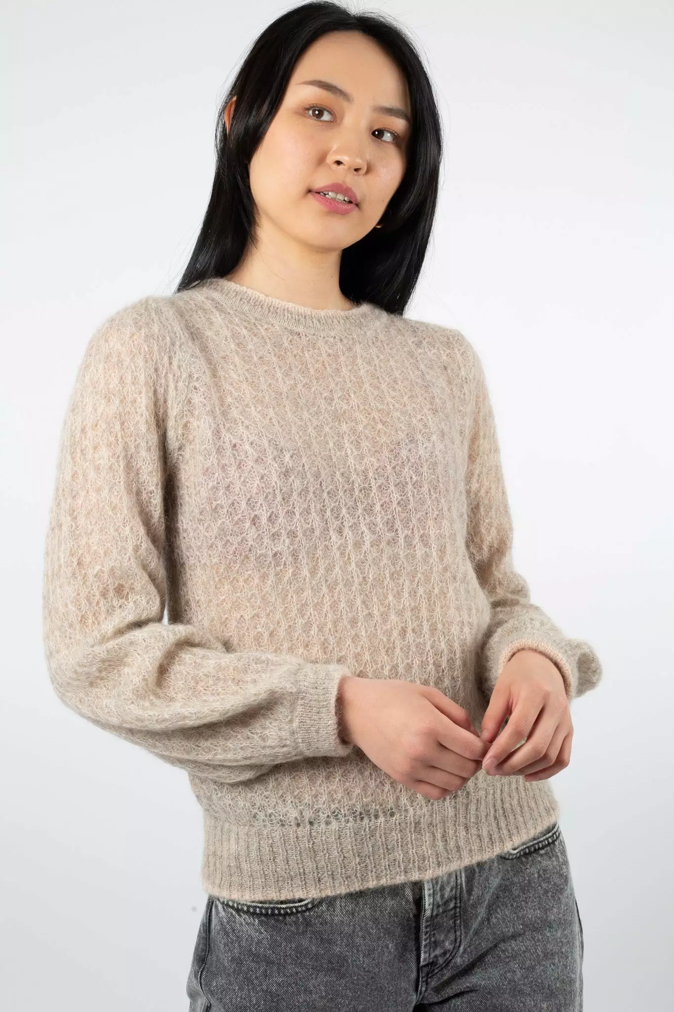 Second Female Brett Knit O-Neck - Parchment 6 Second Female Brett Knit O-Neck - Parchment - Bilde 6