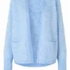 Second Female Brook Knit New Short Cardigan - Brunnera Blue