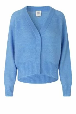 Second Female Brook Knit Boxy Cardigan - Cornflower Blue