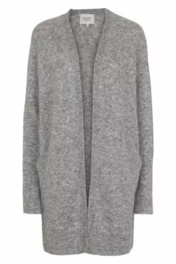 Second Female Brook Knit Cape - Grey Melange