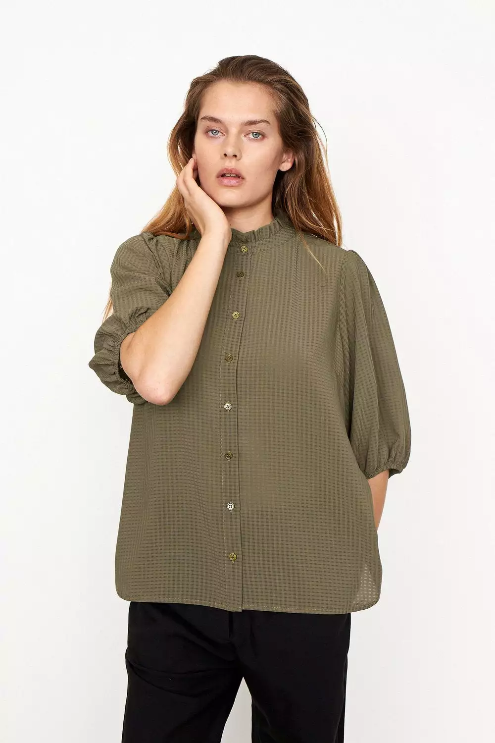 Second Female Tara SS Shirt - Stone Green 3 Second Female Tara SS Shirt - Stone Green - Bilde 3