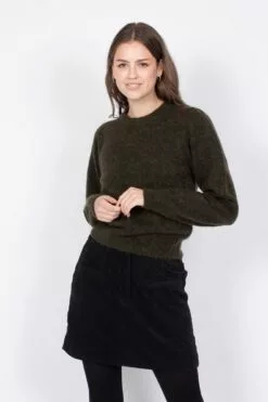 Second Female Brooky Knit Volumen O-Neck - Sea Turtle -Second Female Salg 540e2274 081a 48f2 94b7 ad18c1d91189