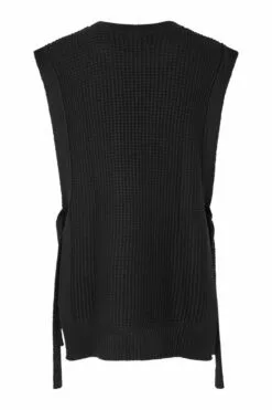 Second Female Aventurine Knit Vest - Black -Second Female Salg 54277 8001 AVENTURINE KNIT VEST BLACK 2