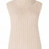 Second Female Ivory Knit Vest - Crystal Gray