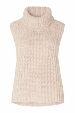 Second Female Ivory Knit Vest - Crystal Gray