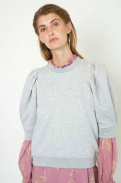 Second Female Dawni Sweat Tee - Grey Melange -Second Female Salg 54306 7002 13 1000x 7ba89f9d fafa 4054 94dd d40c0e980a29