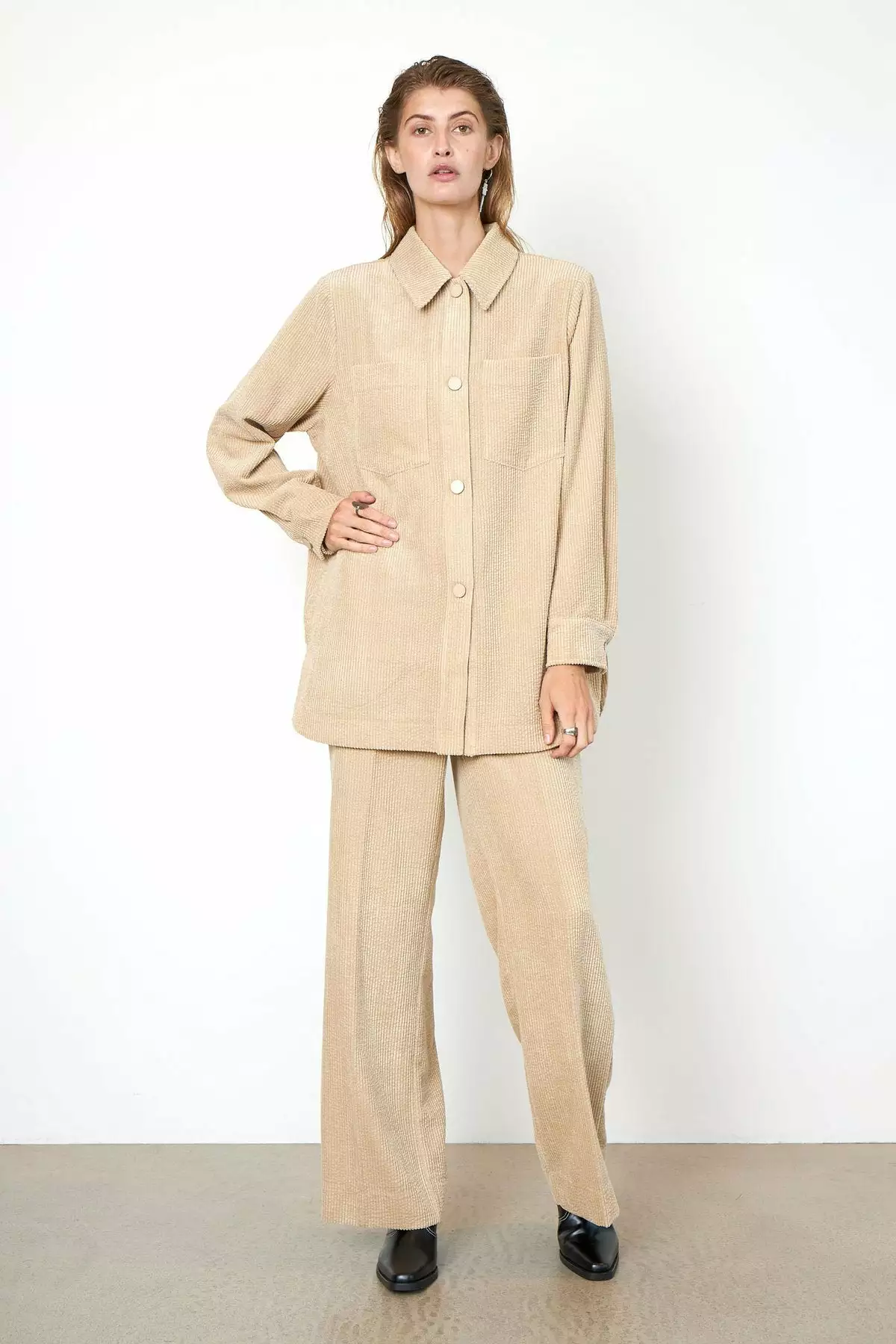 Second Female Boyas Classic Trousers - Humus 2 Second Female Boyas Classic Trousers - Humus - Bilde 2