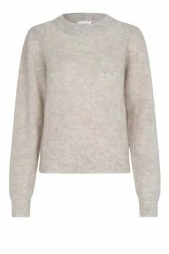 Second Female Brooky Knit Puff O-Neck - Brazilian Sand