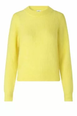 Second Female Brooky Knit Puff O-Neck - Limelight