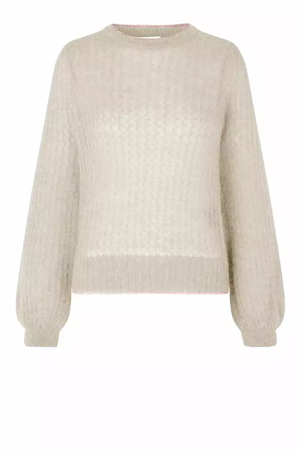 Second Female Brett Knit O-Neck - Parchment 1 Second Female Brett Knit O-Neck - Parchment