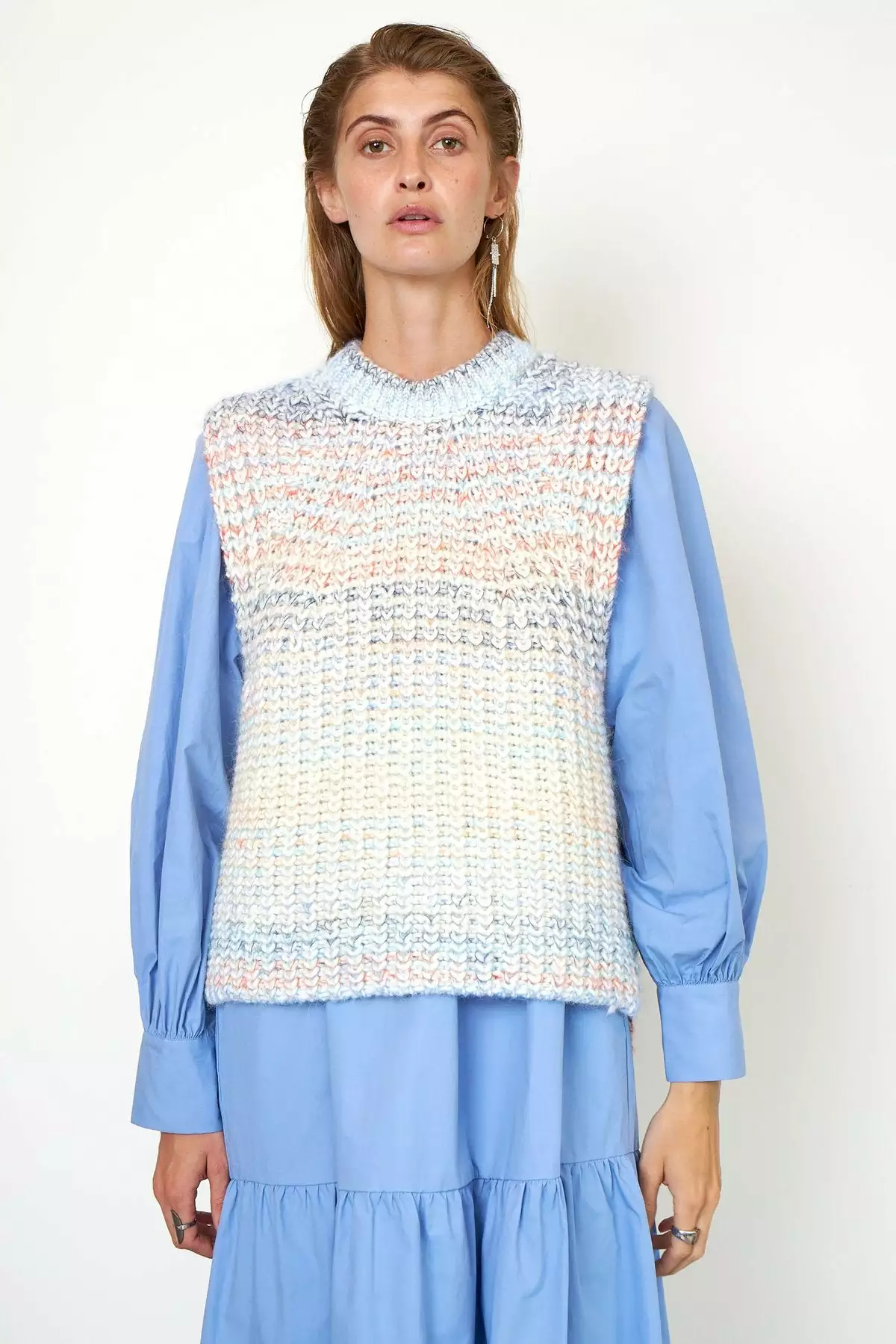 Second Female Elsa Knit Vest - Brunnera Blue 2 Second Female Elsa Knit Vest - Brunnera Blue - Bilde 2