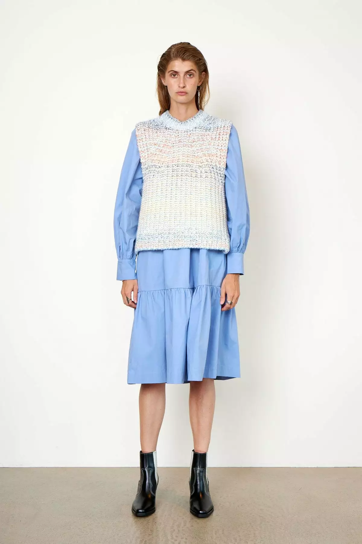 Second Female Elsa Knit Vest - Brunnera Blue 4 Second Female Elsa Knit Vest - Brunnera Blue - Bilde 4