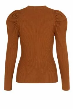 Second Female Canillu Knit O-Neck - Argan Oil -Second Female Salg 54884 6033 CANILLU KNIT O NECK ARGAN OIL 2