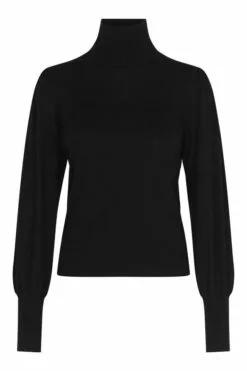 Second Female Rosie Knit T-Neck - Black -Second Female Salg 54889 8001 ROSIE KNIT T NECK BLACK f84f7e9c a837 46d7 8e4b e36a0f93b16a