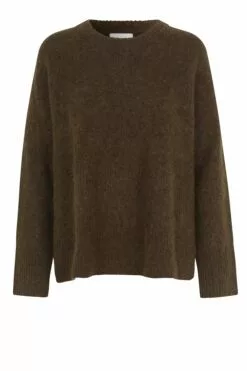 Second Female Brooky Knit O-Neck - Dessert Palm