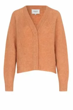 Second Female Brooky Knit Boxy Cardigan - Toasted Nut