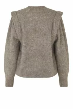 Second Female Abby Knit O-Neck - Otter -Second Female Salg 54982 4033 ABBY KNIT O NECK OTTER 2