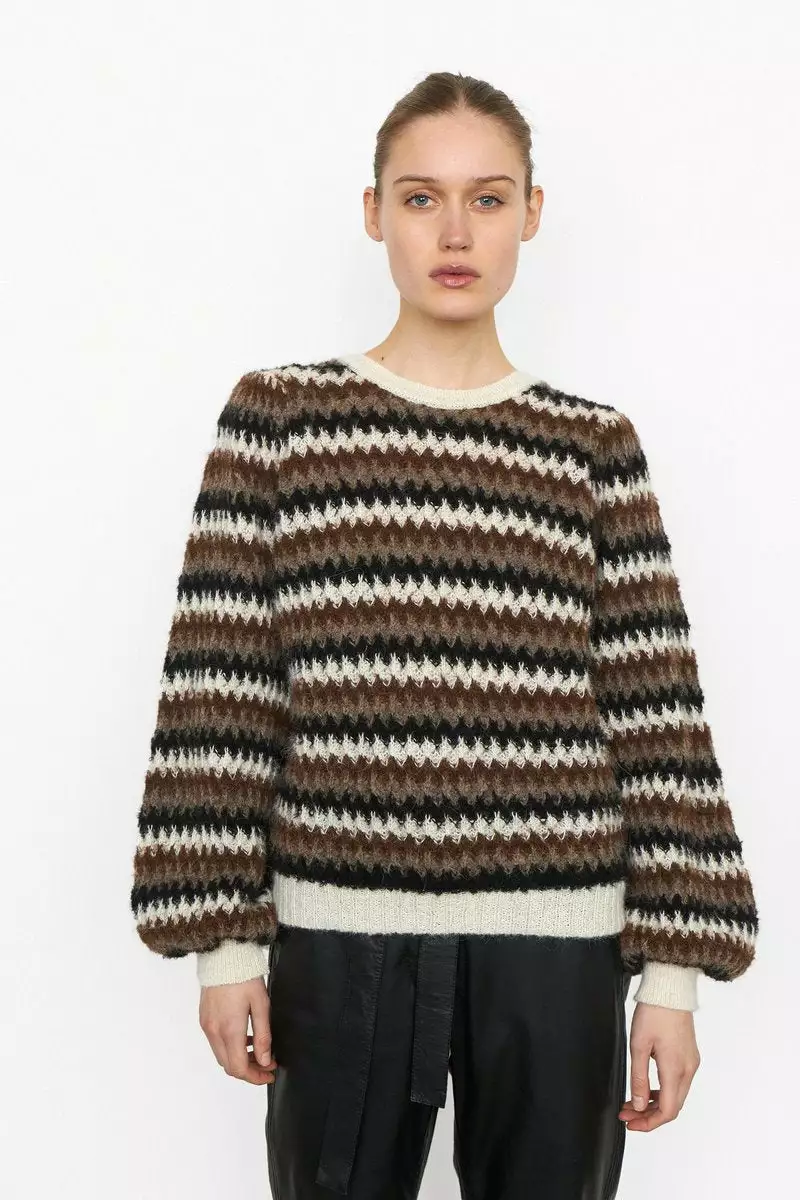 Second Female Yolanda Knit O-Neck - Black 8 Second Female Yolanda Knit O-Neck - Black - Bilde 8