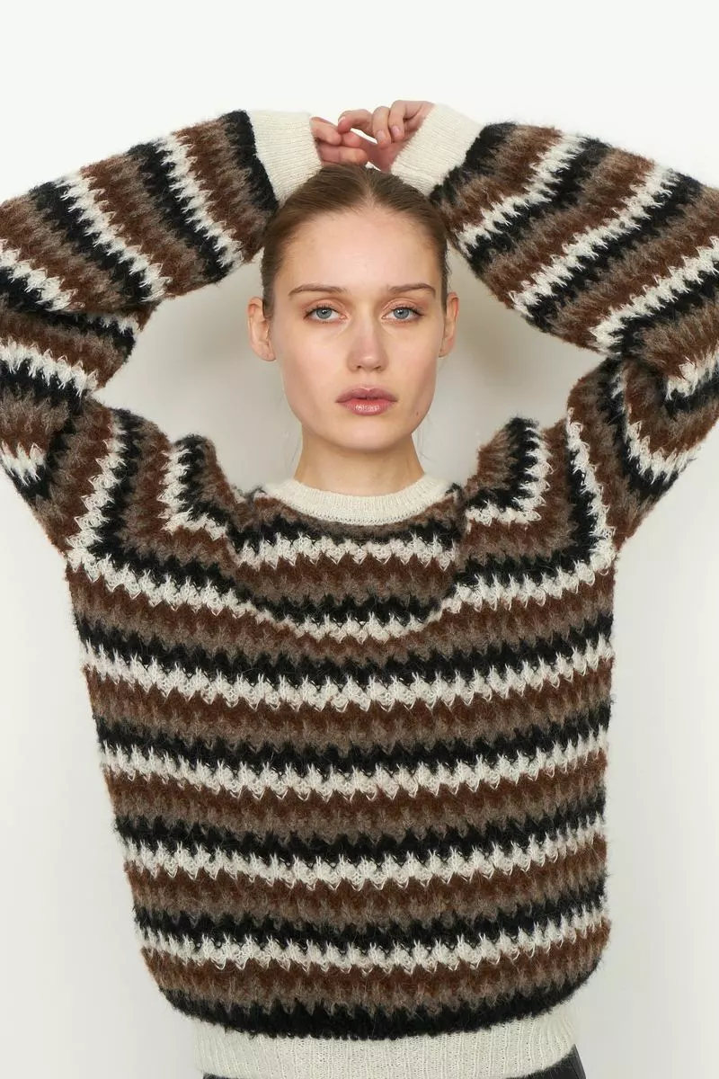 Second Female Yolanda Knit O-Neck - Black 10 Second Female Yolanda Knit O-Neck - Black - Bilde 10