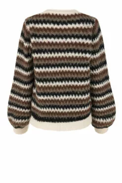 Second Female Yolanda Knit O-Neck - Black 22 Second Female Yolanda Knit O-Neck - Black -Second Female Salg 55012 8001 YOLANDER KNIT O NECK DESSERT PALM 2