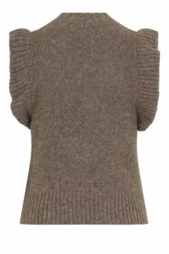 Second Female Gunhild Knit Vest - Dessert Palm 13 Second Female Gunhild Knit Vest - Dessert Palm -Second Female Salg 55035 6043 GUNHILD KNIT VEST DESSERT PALM 2