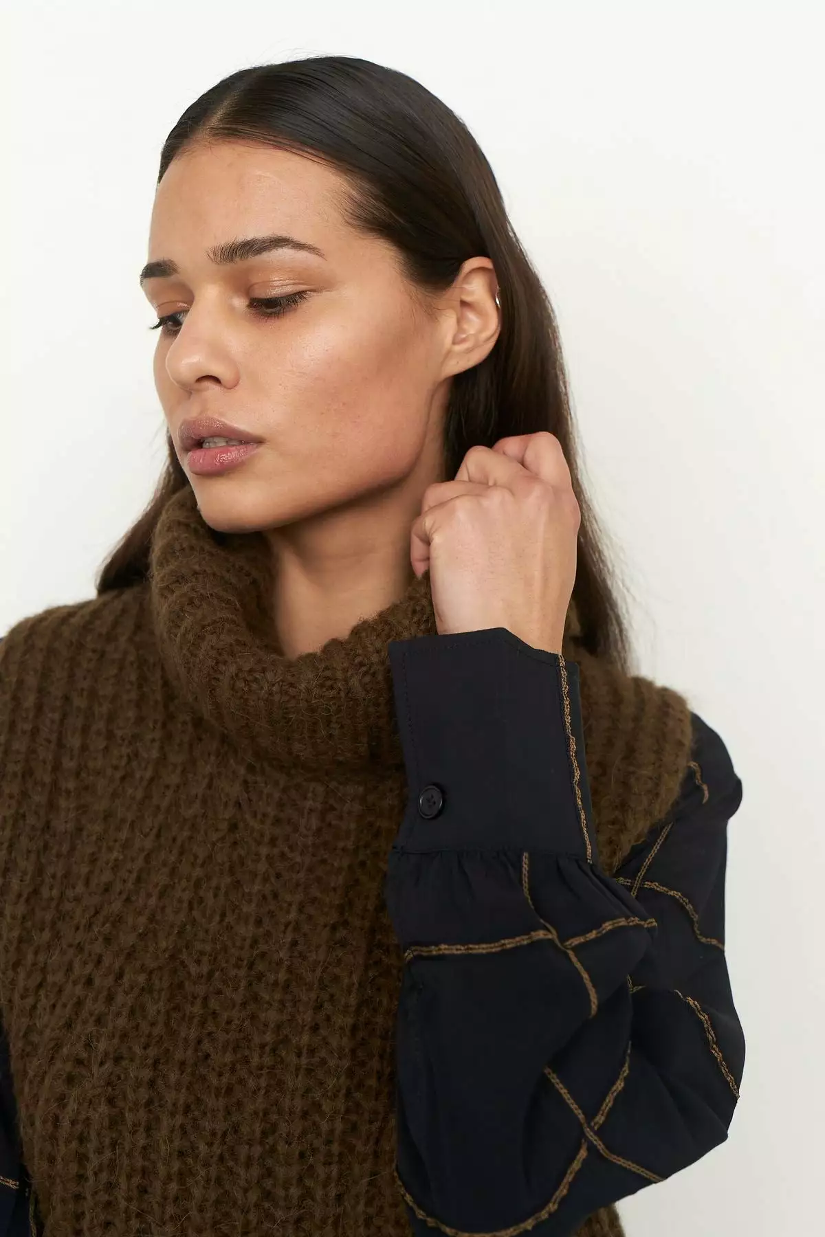 Second Female Ivoray Knit Vest - Dessert Palm 4 Second Female Ivoray Knit Vest - Dessert Palm - Bilde 4