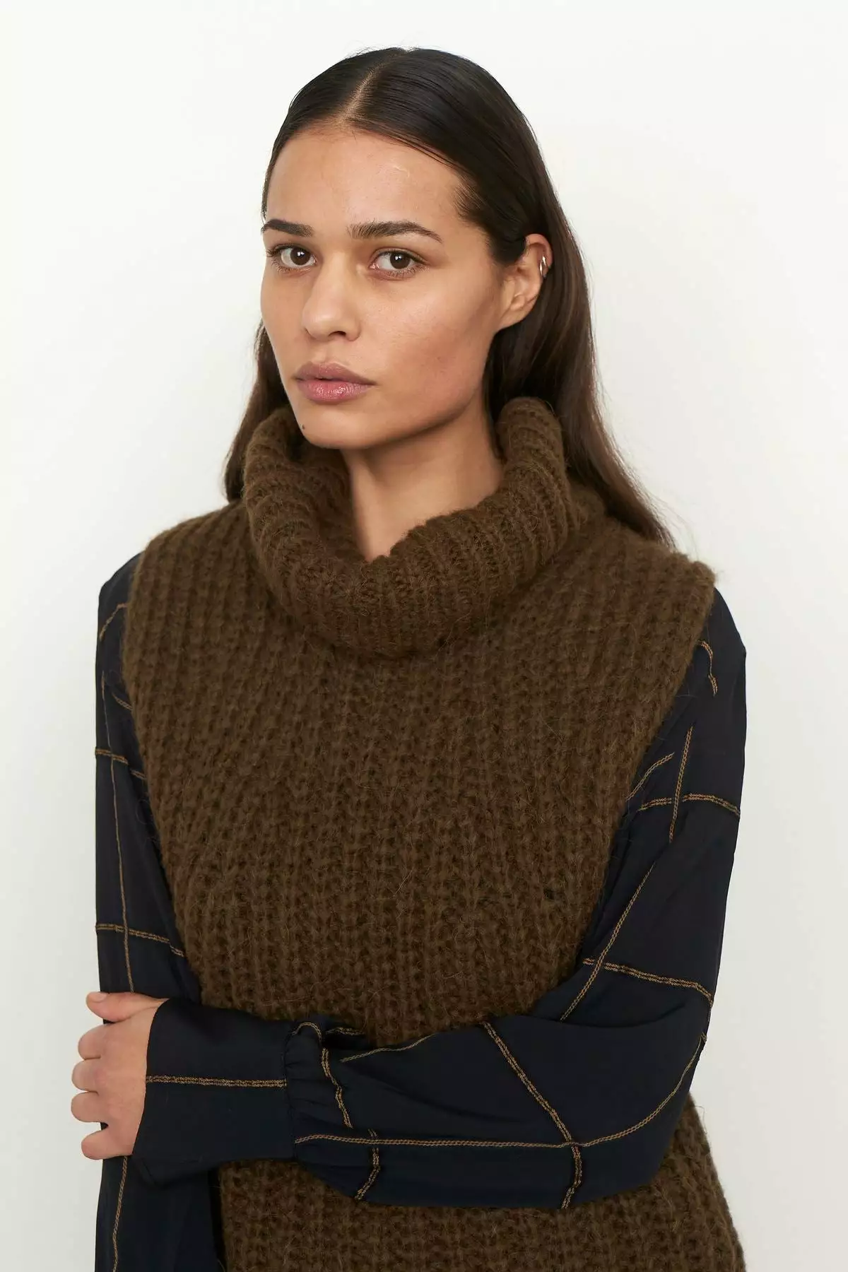 Second Female Ivoray Knit Vest - Dessert Palm 3 Second Female Ivoray Knit Vest - Dessert Palm - Bilde 3