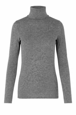 Second Female Matima T-Neck Tee - Grey Melange