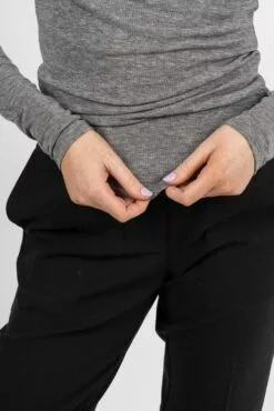 Second Female Matima O-Neck Tee - Grey Melange -Second Female Salg 55473 7002 mod MatimaO NeckTee GreyMelange 8