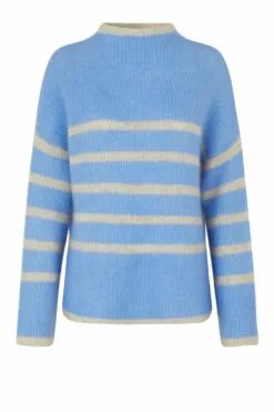 Second Female Ovalis Knit T-Neck - Cornflower Blue