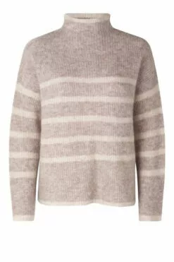 Second Female Ovalis Knit T-Neck - Crockery