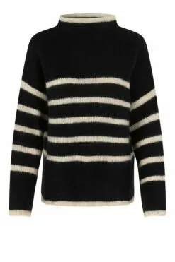 Second Female Ovalis Knit T-Neck - Black