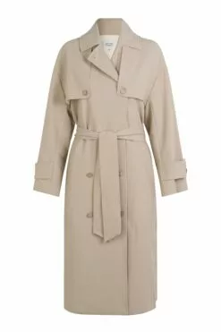 Second Female Silvia Classic Trenchcoat - Warm Grey