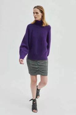 Second Female Brook Knit Oversize T-Neck - Tillandsia Purple -Second Female Salg 55762 3122 13 700x 1409a1dd be5a 4b5c 9d46 8350fe065a6e