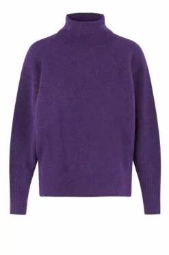 Second Female Brook Knit Oversize T-Neck - Tillandsia Purple