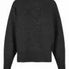 Second Female Brook Knit Oversize T-Neck - Black