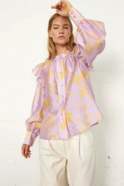 Second Female Lyna Shirt - Orchid Bloom -Second Female Salg 55773 3115 12 1000x 008bf7aa 86fe 4239 9f55 90e5fd8b6b9f