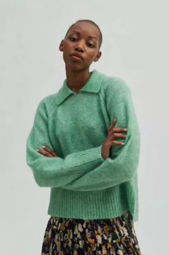 Second Female Brook Knit Collar - Laurel Green -Second Female Salg 56127 4081 11 1195x1800 ce881580 1475 4468 aa35 fbcb25c097f2