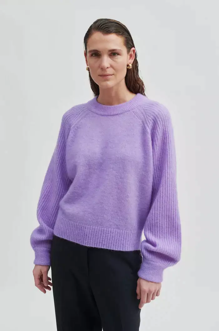 Second Female Brookline Knit O-Neck - Fairy Wren 2 Second Female Brookline Knit O-Neck - Fairy Wren - Bilde 2