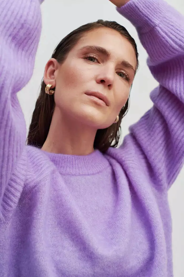 Second Female Brookline Knit O-Neck - Fairy Wren 3 Second Female Brookline Knit O-Neck - Fairy Wren - Bilde 3