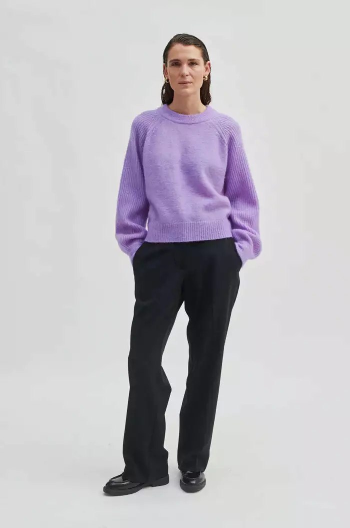 Second Female Brookline Knit O-Neck - Fairy Wren 5 Second Female Brookline Knit O-Neck - Fairy Wren - Bilde 5