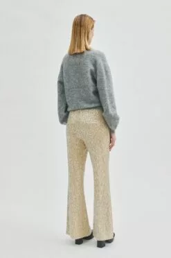 Second Female Shine On Trousers - Silver -Second Female Salg 56494 7019 14