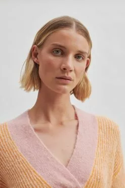 Second Female Vibse Knit V-Neck - Apricot -Second Female Salg 56679 2011 12