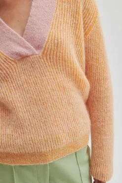 Second Female Vibse Knit V-Neck - Apricot -Second Female Salg 56679 2011 13