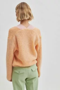 Second Female Vibse Knit V-Neck - Apricot -Second Female Salg 56679 2011 15