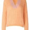 Second Female Vibse Knit V-Neck - Apricot