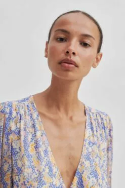 Second Female Poppi Midi Dress - Amparo Blue 9 Second Female Poppi Midi Dress - Amparo Blue -Second Female Salg 56817 5100 13